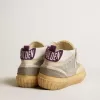 Mid Star LAB in pelle metallizzata argento e mesh con stella traforata Mid Star LAB in pelle metallizzata argento e mesh con stella traforata