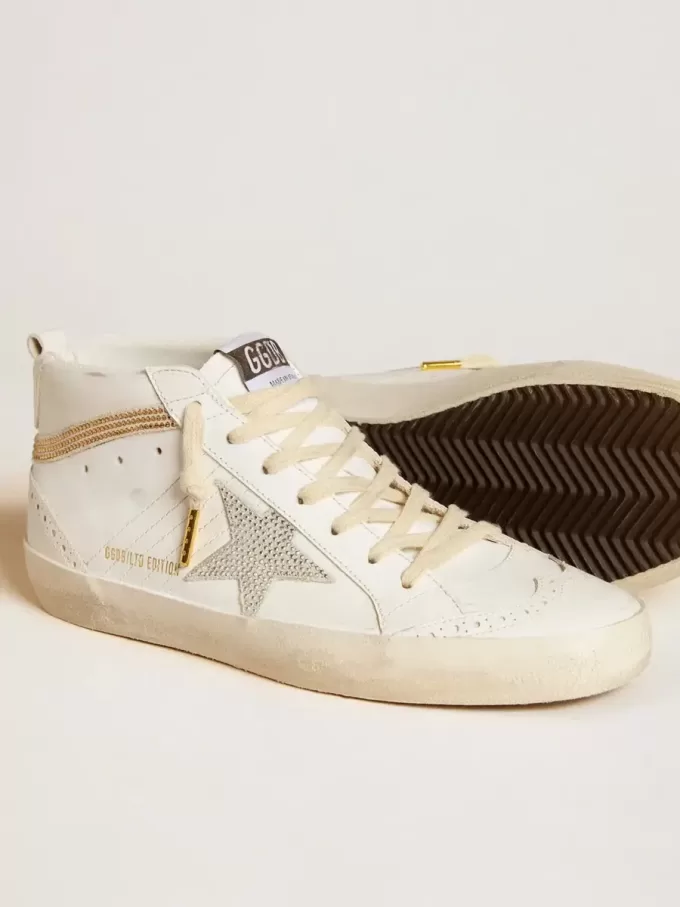 Mid Star LTD con stella e linguetta sul tallone in pelle scamosciata con cristalli Swarovski