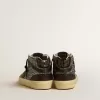 Mid Star LTD in nero glitterato con stella e logo in pelle nera