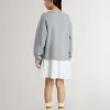 Miniabito grigio e bianco da bambina