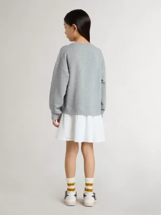 Miniabito grigio e bianco da bambina