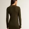 Miniabito in lana verde militare con dettagli in pelle
