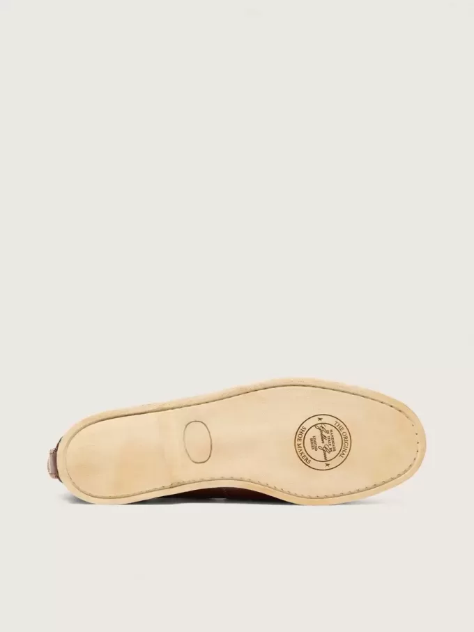 Mocassini Cruise da donna in pelle marrone scuro lucida con lacci da trekking grigio tortora Mocassini Cruise da donna in pelle marrone scuro lucida con lacci da trekking grigio tortora