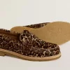 Mocassino Jerry da donna in pelle di pony con stampa leopardata Mocassino Jerry da donna in pelle di pony con stampa leopardata