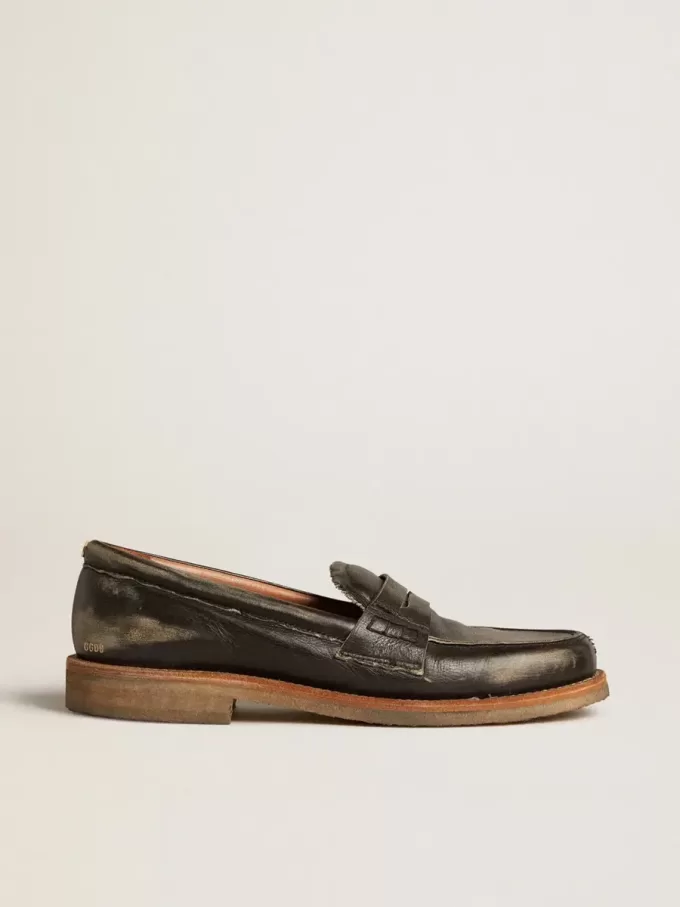 Mocassino Jerry da donna in pelle nera Mocassino Jerry da donna in pelle nera