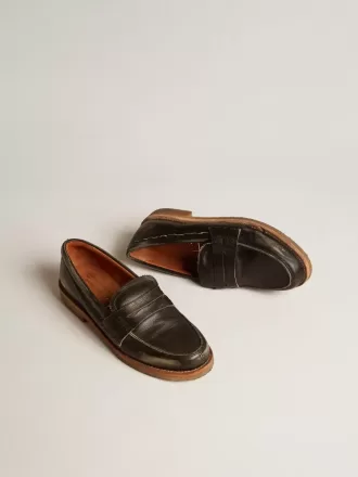 Mocassino Jerry da donna in pelle nera Mocassino Jerry da donna in pelle nera