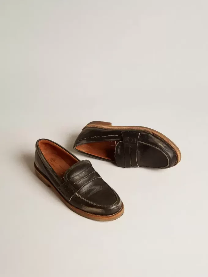 Mocassino Jerry da donna in pelle nera Mocassino Jerry da donna in pelle nera
