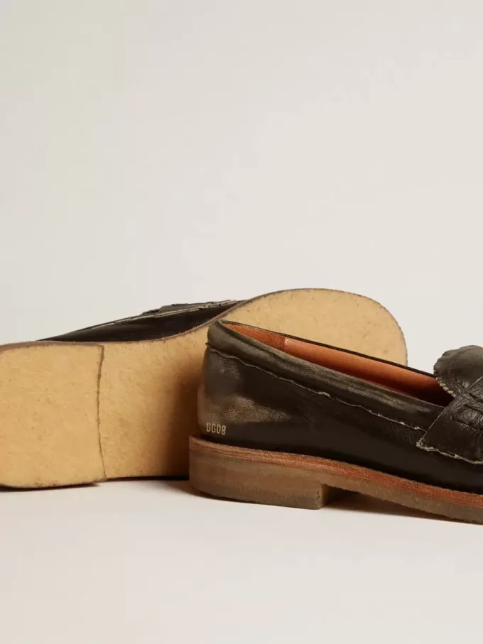 Mocassino Jerry da donna in pelle nera Mocassino Jerry da donna in pelle nera