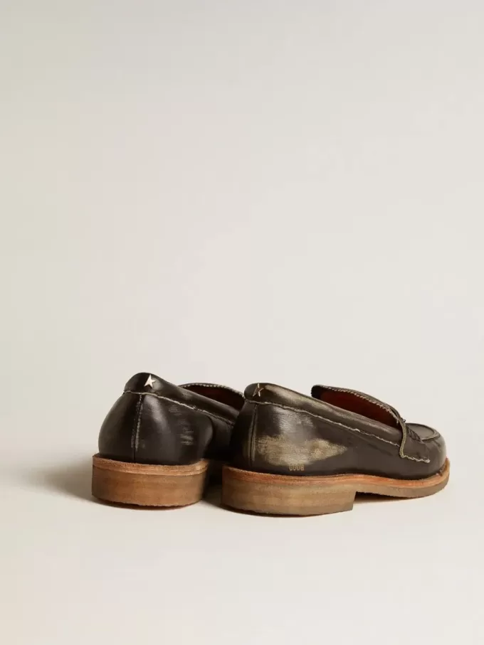 Mocassino Jerry da donna in pelle nera Mocassino Jerry da donna in pelle nera