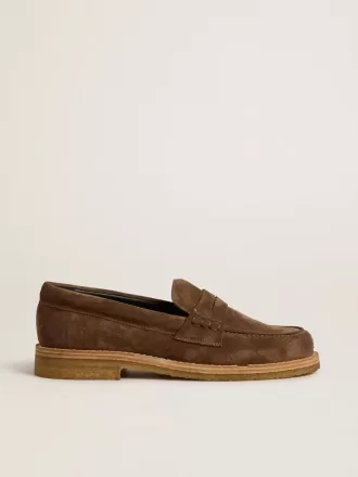 Mocassino Jerry da donna in pelle scamosciata grigio tortora