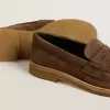 Mocassino Jerry da donna in pelle scamosciata grigio tortora Mocassino Jerry da donna in pelle scamosciata grigio tortora