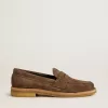 Mocassino Jerry da uomo in pelle scamosciata grigio tortora