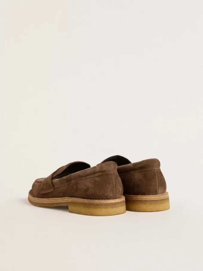 Mocassino Jerry da uomo in pelle scamosciata grigio tortora