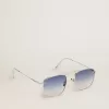 Modello aviator Sunframe Roger con montatura argento