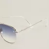 Modello aviator Sunframe Roger con montatura argento