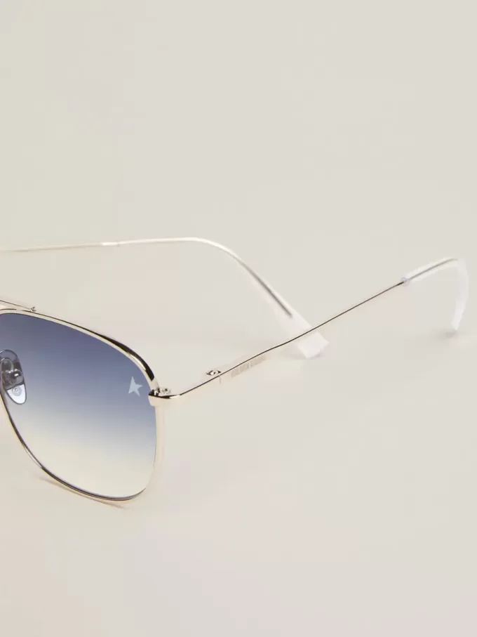 Modello aviator Sunframe Roger con montatura argento