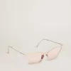 Montatura da sole stile cat-eye con telaio e lenti rosa Montatura da sole stile cat-eye con telaio e lenti rosa