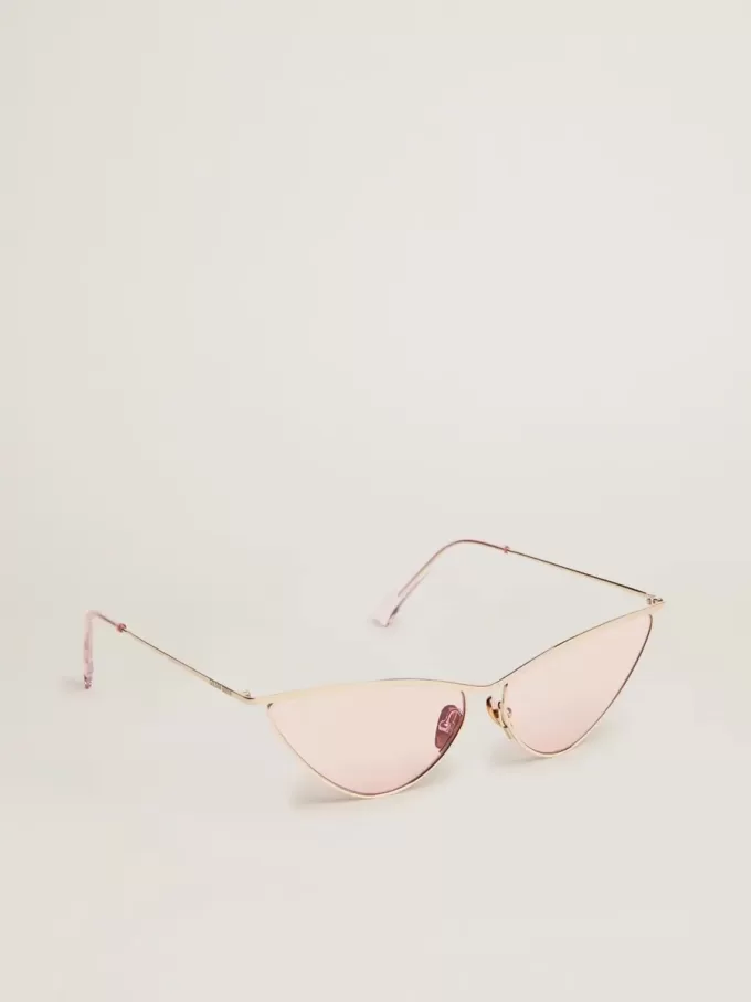 Montatura da sole stile cat-eye con telaio e lenti rosa Montatura da sole stile cat-eye con telaio e lenti rosa
