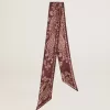 Nastro in twill di seta bordeaux con motivo paisley
