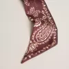 Nastro in twill di seta bordeaux con motivo paisley