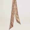 Nastro in twill di seta grigio tortora con motivo paisley
