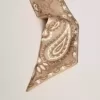 Nastro in twill di seta grigio tortora con motivo paisley