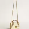 Borsa Venezia in pelle color burro con foulard in seta