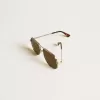 Occhiali da sole Aviator con montatura argento e lenti verdi Occhiali da sole Aviator con montatura argento e lenti verdi
