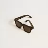 Occhiali da sole Jamie di forma quadrata con montatura nera e logo dorato Occhiali da sole Jamie di forma quadrata con montatura nera e logo dorato
