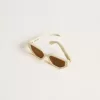 Occhiali da sole rettangolari con montatura beige Occhiali da sole rettangolari con montatura beige