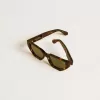 Occhiali da sole rettangolari con montatura marrone Havana Occhiali da sole rettangolari con montatura marrone Havana