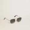Occhiali da sole stile aviator con montatura argento e lenti blu Occhiali da sole stile aviator con montatura argento e lenti blu
