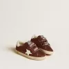 Old School Junior in bordeaux glitterato con stella e linguetta sul tallone in pelle