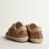 Old School Junior in rosa pesca glitterato con stella in pelle scamosciata rosa Old School Junior in rosa pesca glitterato con stella in pelle scamosciata rosa