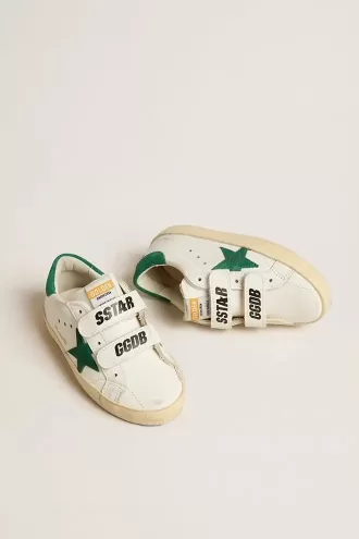 Old School Teen con stella in pelle scamosciata verde e linguetta sul tallone