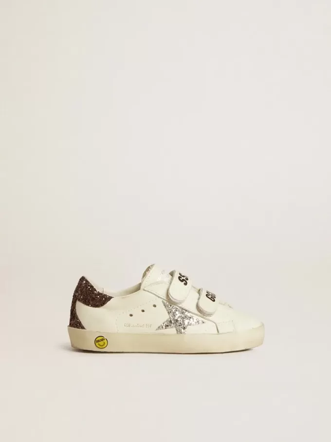 Old School Young con stella glitterata argento e linguetta glitterata sul tallone Old School Young con stella glitterata argento e linguetta glitterata sul tallone