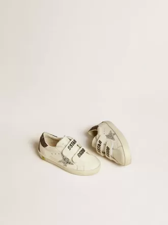 Old School Young con stella glitterata argento e linguetta glitterata sul tallone