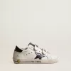 Old School Young con stella in pelle metallizzata e linguetta nera sul tallone