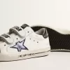 Old School Young con stella in pelle metallizzata e linguetta nera sul tallone