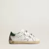 Old School Young con stella in pelle metallizzata e linguetta verde sul tallone Old School Young con stella in pelle metallizzata e linguetta verde sul tallone