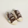 Old School Young in nappa con stella in pelle scamosciata azzurra e inserti in pelle scamosciata marrone Old School Young in nappa con stella in pelle scamosciata azzurra e inserti in pelle scamosciata marrone