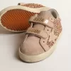 Old School Young in rosa pesca glitterato con stella in pelle scamosciata rosa Old School Young in rosa pesca glitterato con stella in pelle scamosciata rosa