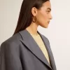 Orecchini a cerchio con catena e maglie intrecciate color oro antico
