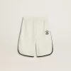 Pantaloncini bianchi da bambino con logo ricamato