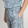 Pantaloncini blu da bambino con stampa bianca