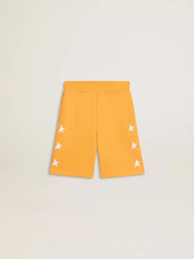 Pantaloncini da bambino giallo senape
