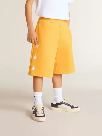 Pantaloncini da bambino giallo senape