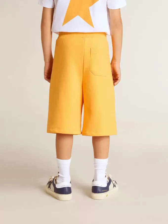 Pantaloncini da bambino giallo senape
