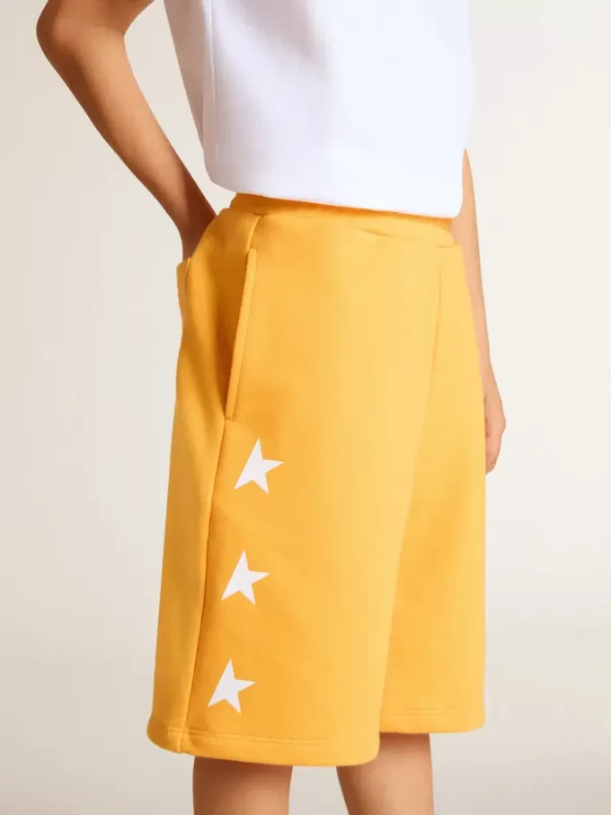Pantaloncini da bambino giallo senape