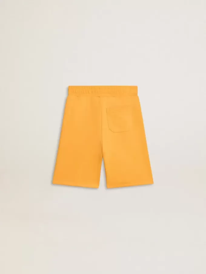 Pantaloncini da bambino giallo senape